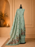 Sea Green Geometric Jamdani Suit Set